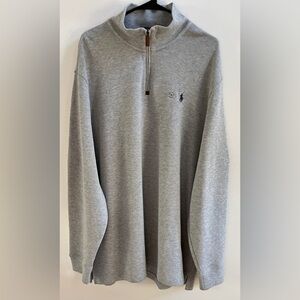Polo by Ralph Lauren Men’s Gray Half-Zip Sweater Classic Vintage Look NWT